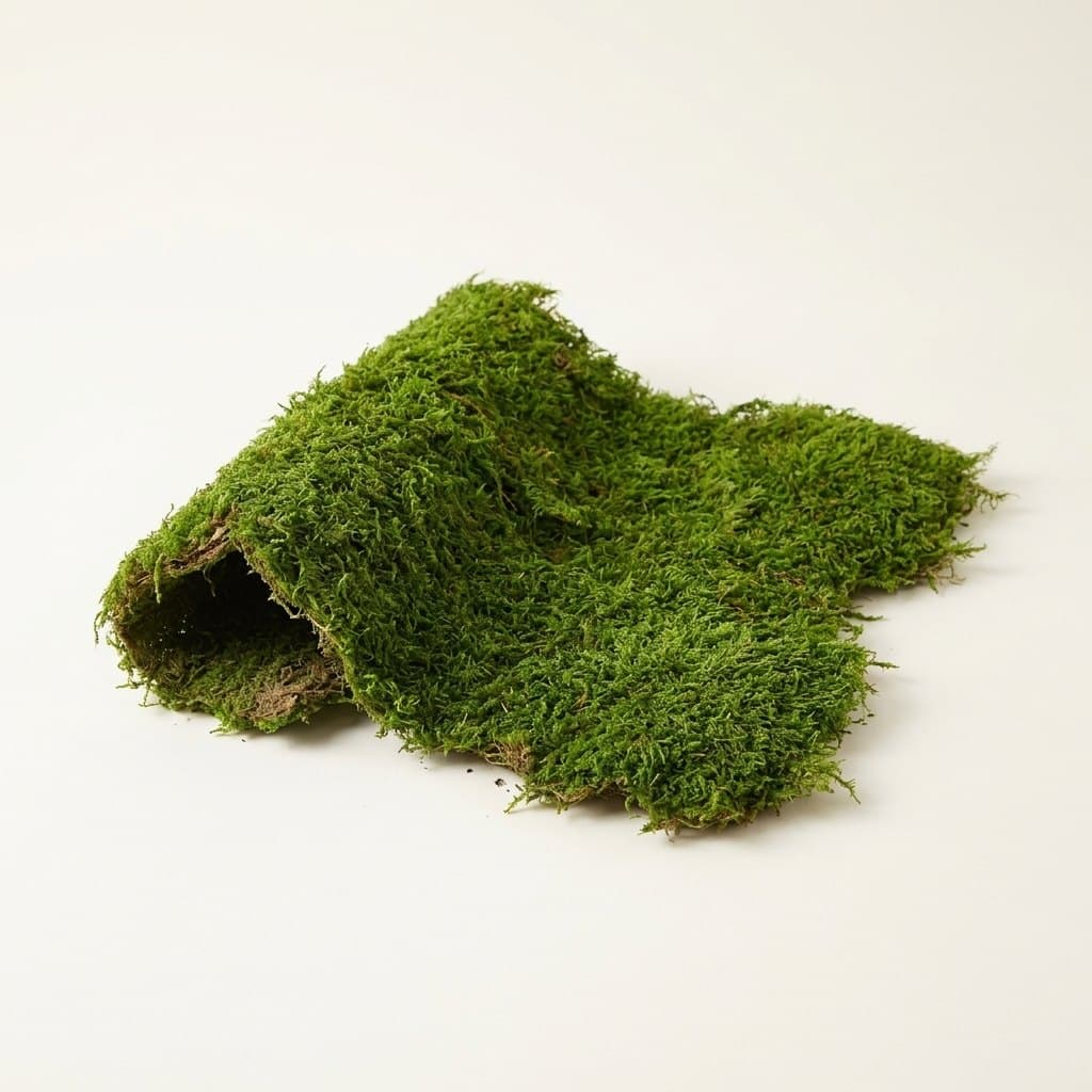 Preserved sheet moss in natural green